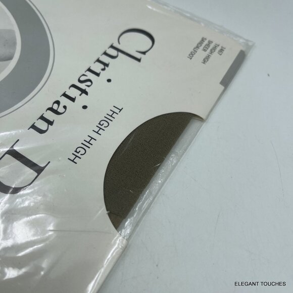 VGT Christian Dior Thigh Highs Sheer Stockings Size Small Sand Taupe Style 1467 - Picture 6 of 6